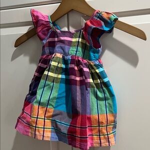 GAP Colorful Plaid Baby Dress